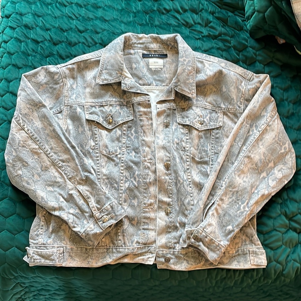 Ksubi snake print denim jacket.